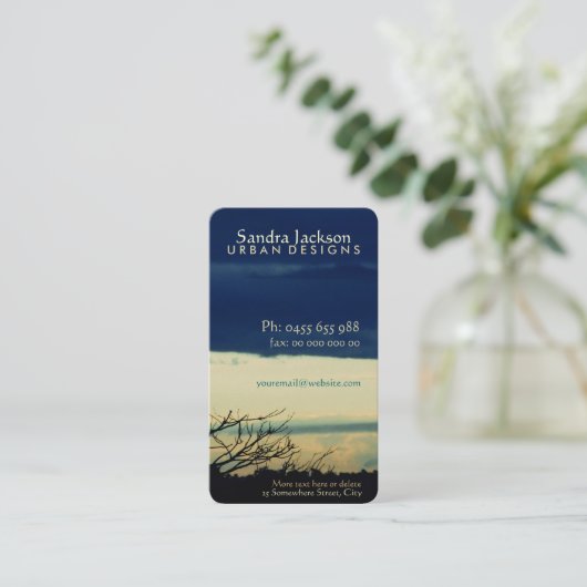 Cloud "scapt Stimmung Business Card Visitenkarte (Stehend Vorderseite)