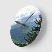 "Cloud Shadows" Mountain Landschaftscape Foto Runde Wanduhr (Winkel)