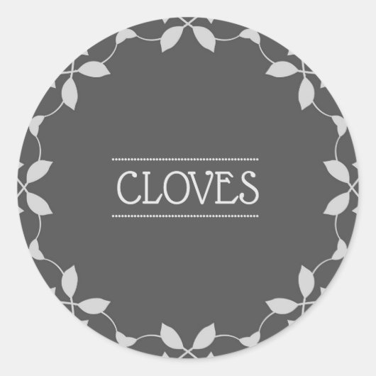 Cloud Spice Jar Label Runder Aufkleber (Vorderseite)