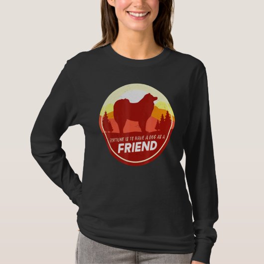 Cloud Spitz American Eskimo Dog T-Shirt (Vorderseite)
