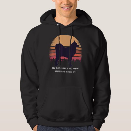 Cloud Spitz German Spitz Retro 4 Hoodie (Vorderseite)