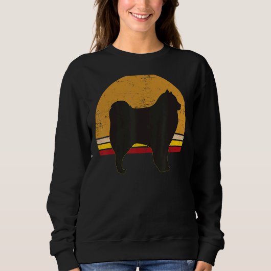 Cloud Spitz German Spitz Retro Sweatshirt (Vorderseite)