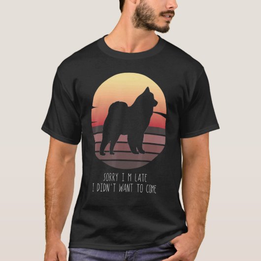 Cloud Spitz German Spitz Retro T-Shirt (Vorderseite)