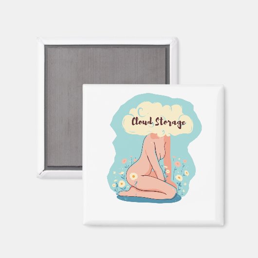Cloud Storage - Funny Coders Gift Magnet (Vorderseite/Rückseite)