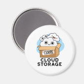 Cloud Storage Funny Weather Technology Puff Magnet (Vorderseite/Rückseite)