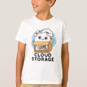 Cloud Storage Funny Weather Technology Puff T-Shirt (Vorderseite)
