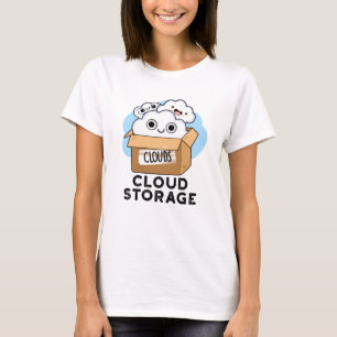 Cloud Storage Funny Weather Technology Puff T-Shirt