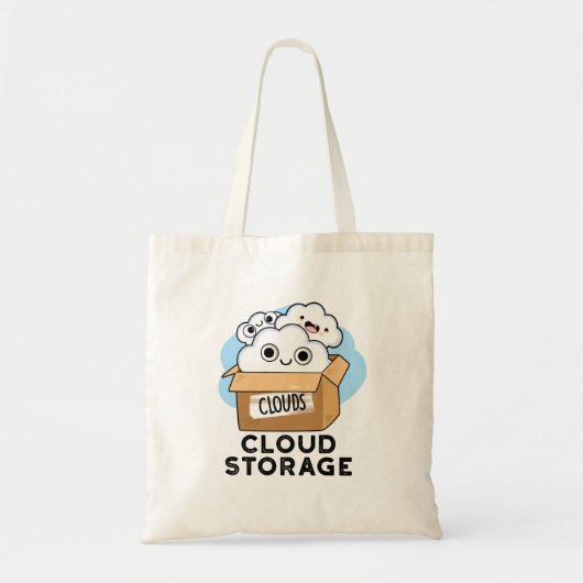 Cloud Storage Funny Weather Technology Puff Tragetasche (Vorne)