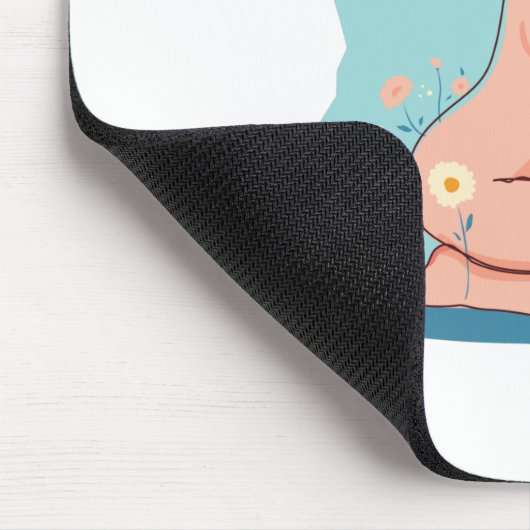 Cloud Storage Woman Mousepad (Ecke)