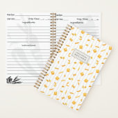 Cloud Stripe | Pasta Shapes Personalized Recipe Notizblock (Innen)