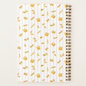 Cloud Stripe | Pasta Shapes Personalized Recipe Notizblock (Rückseite)