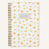 Cloud Stripe | Pasta Shapes Personalized Recipe Notizblock (Vorderseite)