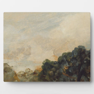 Cloud-Studie mit Bäumen, 1821 (Öl auf Papier geleg Fotoplatte