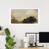 Cloud-Studie mit Bäumen, 1821 (Öl auf Papier geleg Poster (Heimbüro)