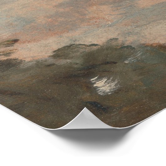 Cloud-Studie mit Bäumen - John Constable Poster (Ecke)