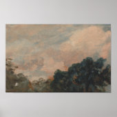 Cloud-Studie mit Bäumen - John Constable Poster (Vorne)