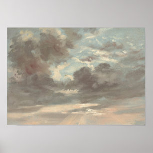 Cloud-Studie: Sturmy Sunset - Constable Poster