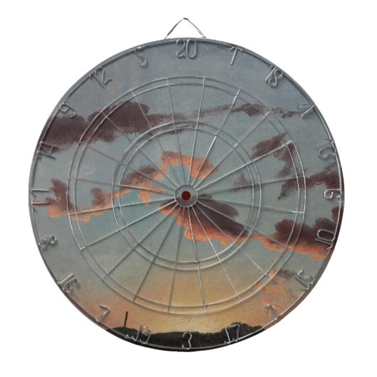 Cloud-Studie (Wolken im Himmel) (von Knud Baade) Dartscheibe (vorne)