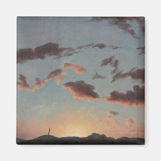 Cloud-Studie (Wolken im Himmel) (von Knud Baade) Magnet (Vorne)