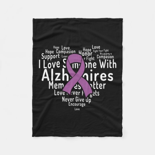 Cloud Support Alzheimerheimer Heimers Bewusstsein Fleecedecke (Vorderseite)