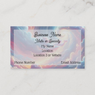 Cloud Swirl Business Card Visitenkarte