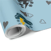 "Cloud-Themed Wrapping Paper: Gift Packaging with Geschenkpapier (Rolleneckpunkt)