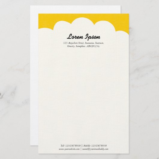 Cloud Top - Amber Briefpapier (Vorne/Hinten)