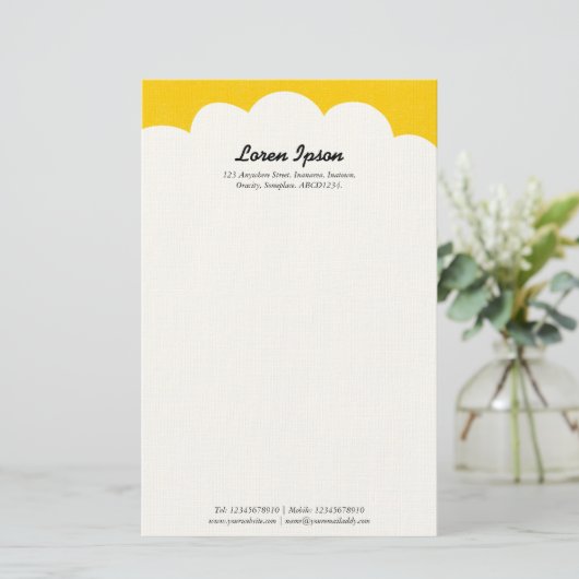 Cloud Top - Amber Briefpapier (Stehend Vorderseite)