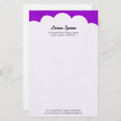 Cloud Top - Lila Briefpapier (Vorne/Hinten)