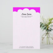Cloud Top - Magenta Briefpapier (Stehend Vorderseite)