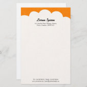 Cloud Top - Orange Briefpapier (Vorne/Hinten)