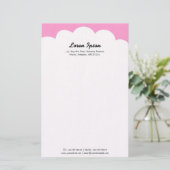 Cloud Top - Rosa Briefpapier (Stehend Vorderseite)