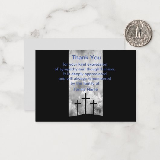 Cloud über Cards kreuzen Mitteilungskarte (Vorderseite/Rückseite Beispiel)