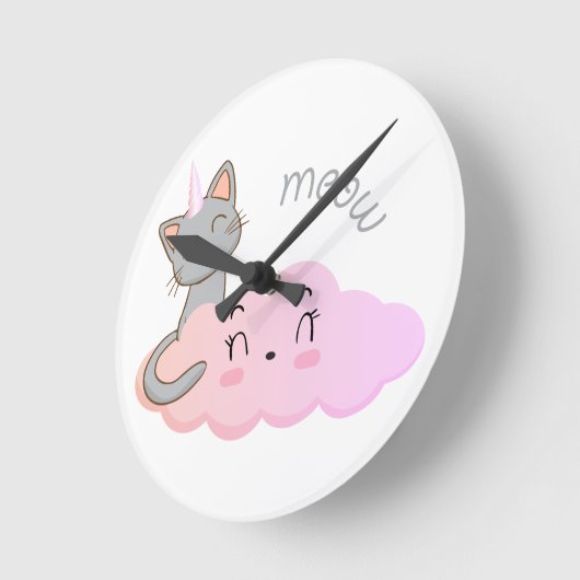 Cloud-Uhr Runde Wanduhr (Winkel)