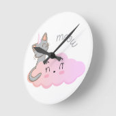 Cloud-Uhr Runde Wanduhr (Winkel)