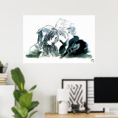 Cloud und Aerith Poster (Heimbüro)
