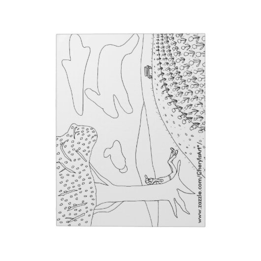 Cloud-Verkleidung in der Park-Kontur - Farbnotizen Notizblock (Rotiert)