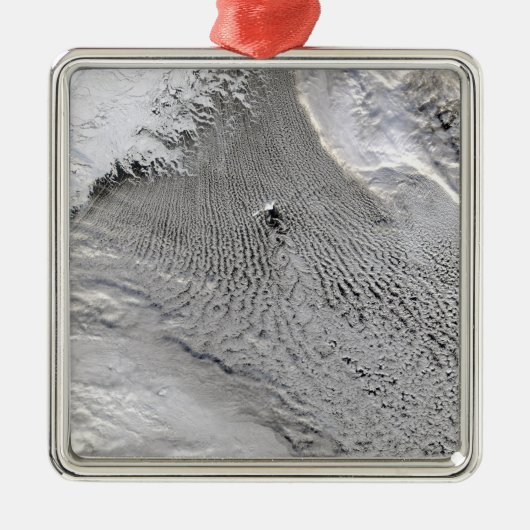 Cloud-Vorstöße auf der Insel Jan Mayen Silbernes Ornament (Vorne)