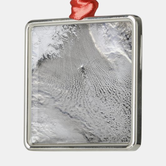 Cloud-Vorstöße auf der Insel Jan Mayen Silbernes Ornament (Links)