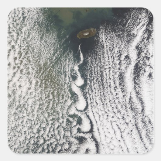 Cloud-Vorstöße von Cheju Do, Südkorea Quadratischer Aufkleber (Vorderseite)