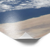 Cloud-Vortex-Straßen vor der Küste Fotodruck (Ecke)