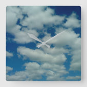 Cloud Wall Clock Quadratische Wanduhr (Vorderseite)