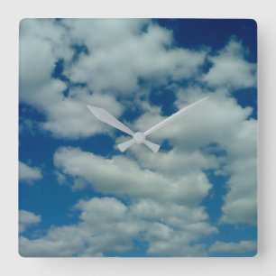 Cloud Wall Clock Quadratische Wanduhr