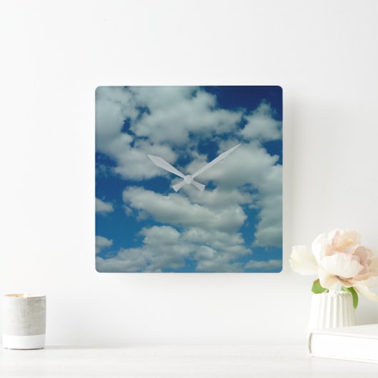 Cloud Wall Clock Quadratische Wanduhr (Zuhause)