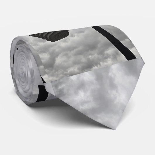 Cloud Weather Station Necktie Krawatte (Gerollt)