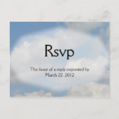 Cloud Wedding RSVP Einladungspostkarte (Vorderseite)