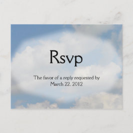 Cloud Wedding RSVP Einladungspostkarte