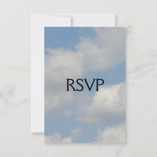 Cloud Wedding RSVP Karte (Rückseite)