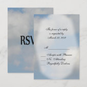 Cloud Wedding RSVP Karte (Vorne/Hinten)