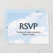 Cloud Wedding RSVP mit Menü Einladungspostkarte (Vorne/Hinten)